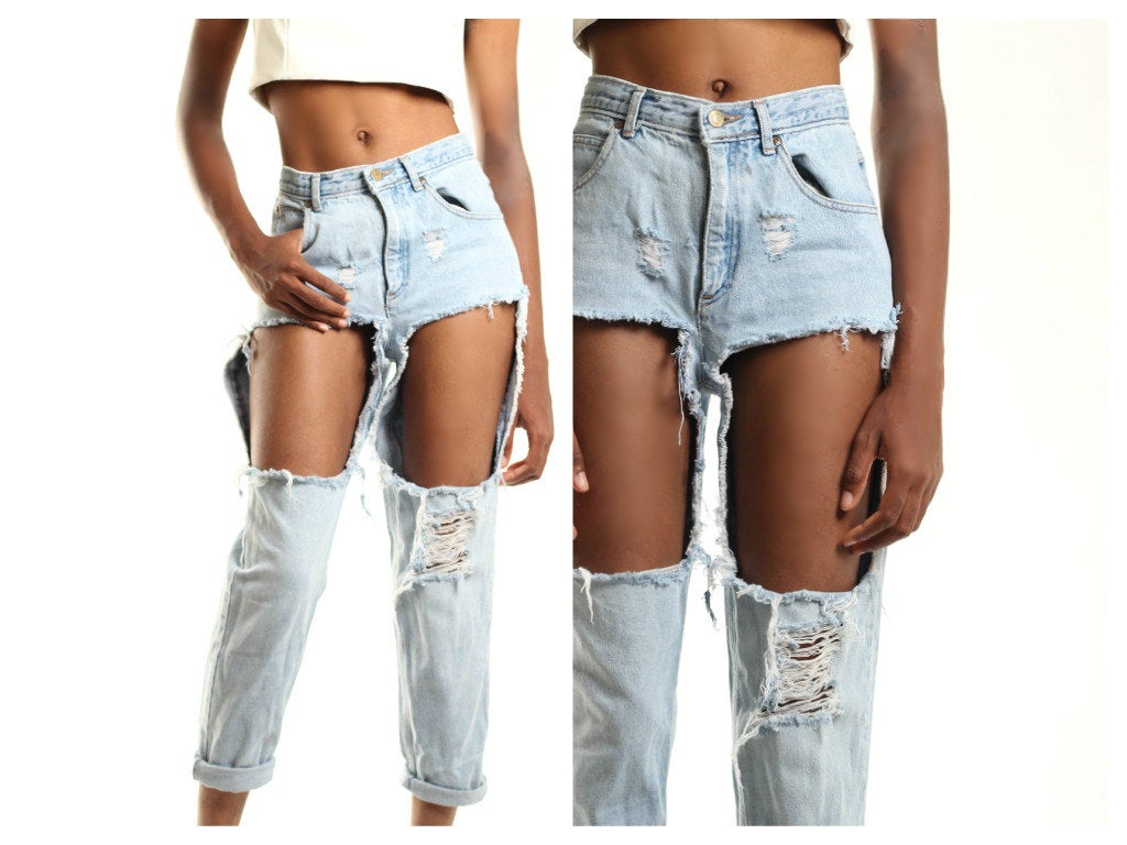 CUT OUT THIGHS | Destroyed Boyfriend Jeans also in Plus sizes