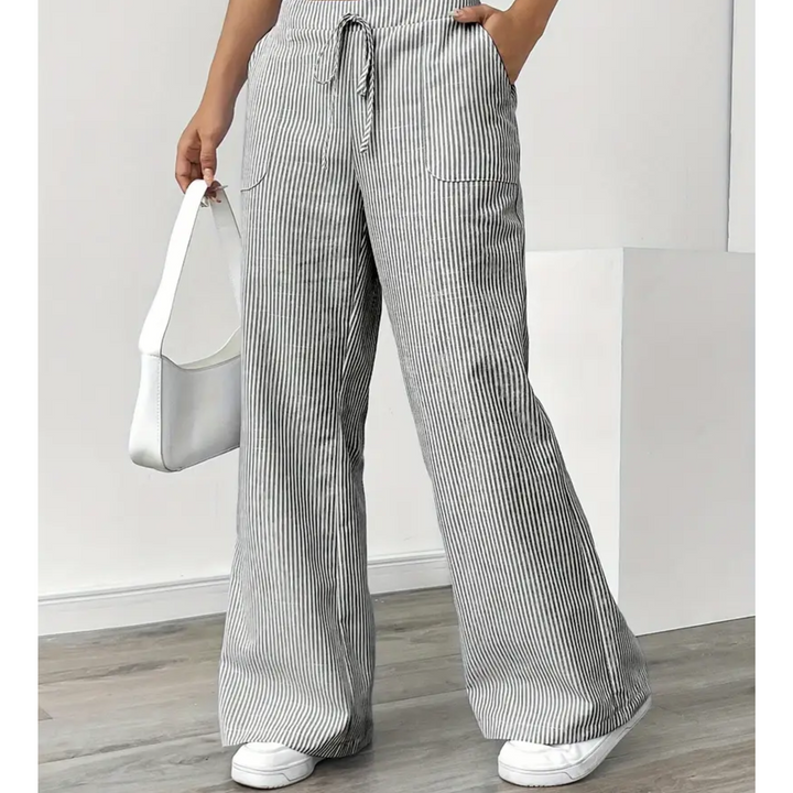 Amber | Striped Trouser With Pockets