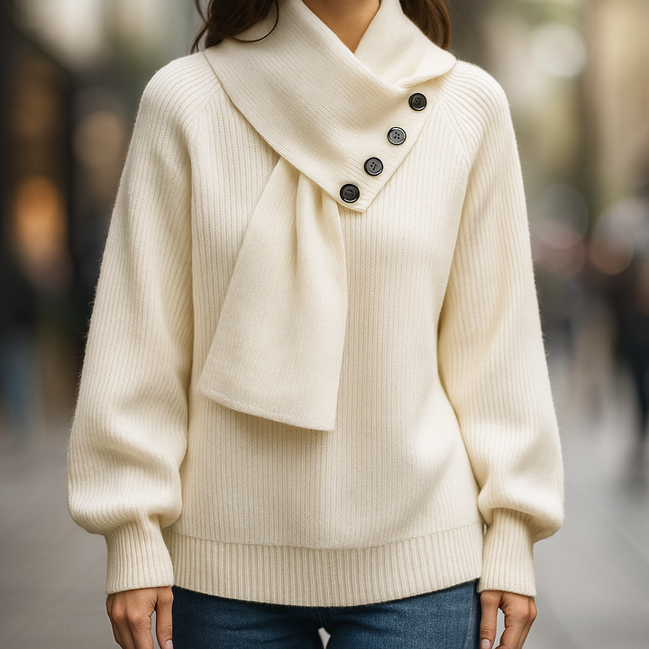 Imogen | Cozy Scarf-Neck Jumper