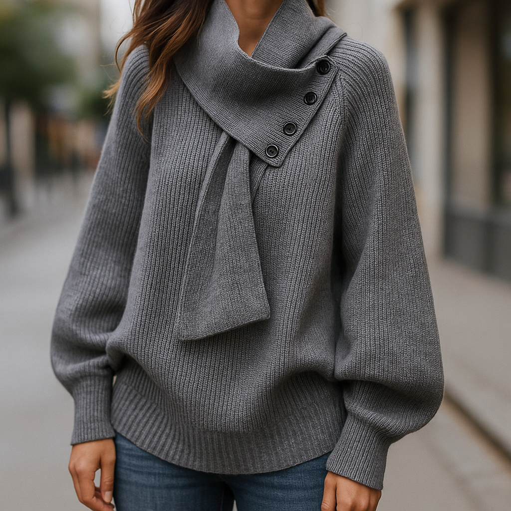 Imogen | Cozy Scarf-Neck Jumper