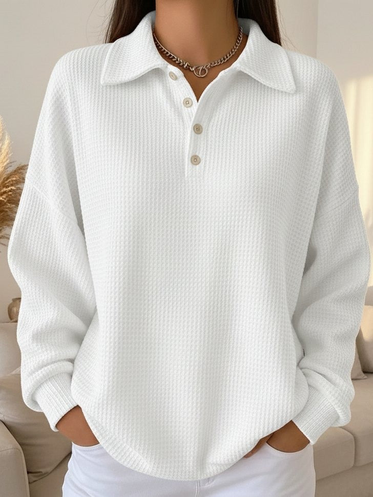 Sky | Textured Polo Jumper