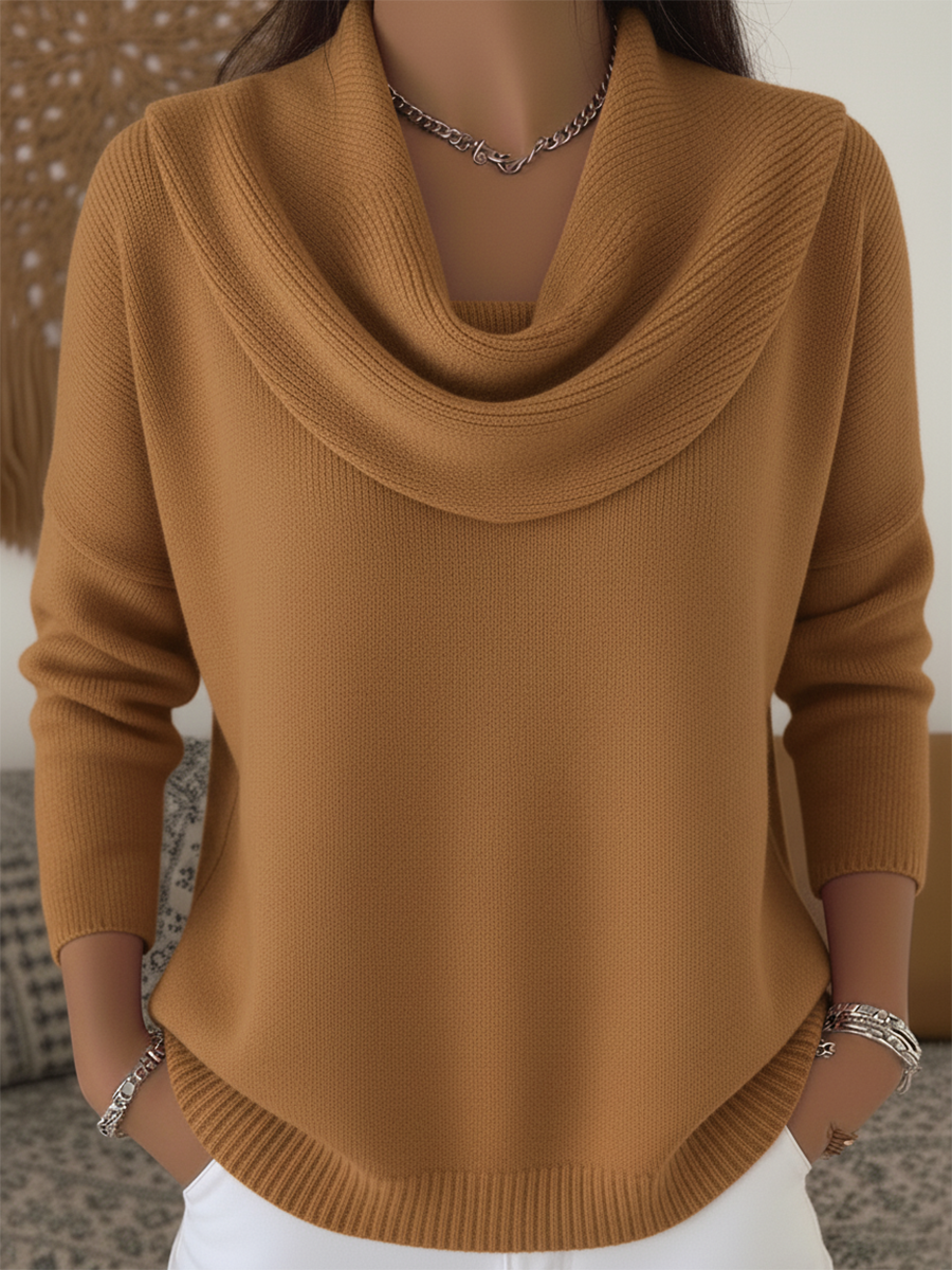 Carolia | Stylish Cowl Collar Jumper