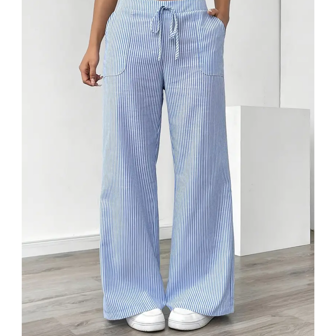 Amber | Striped Trouser With Pockets