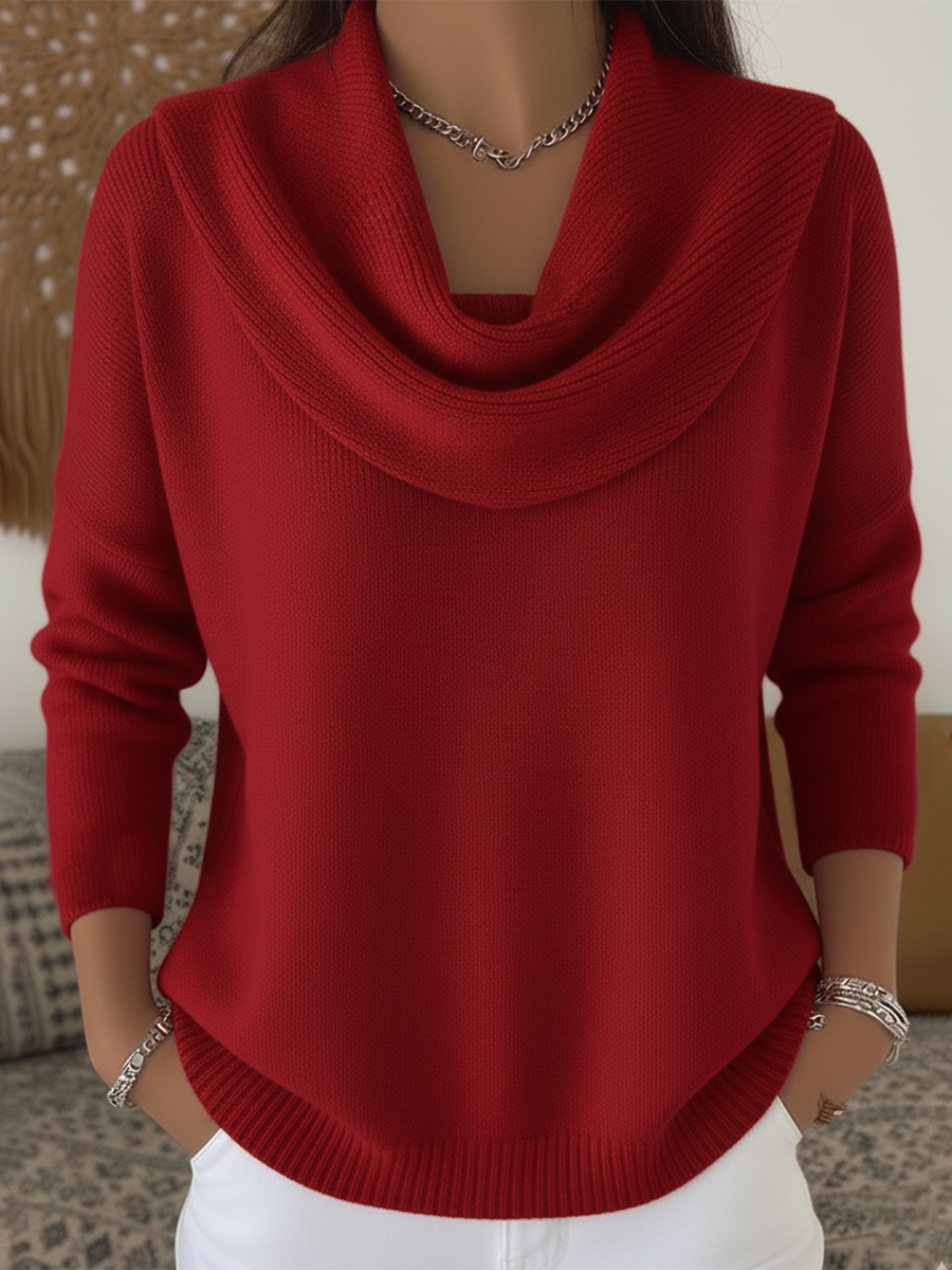 Carolia | Stylish Cowl Collar Jumper