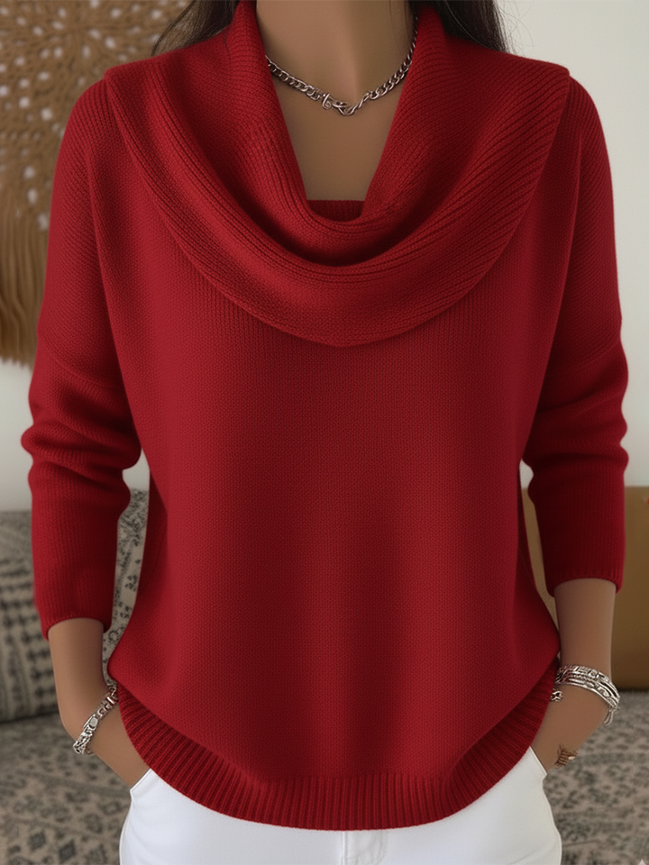 Carolia | Stylish Cowl Collar Jumper