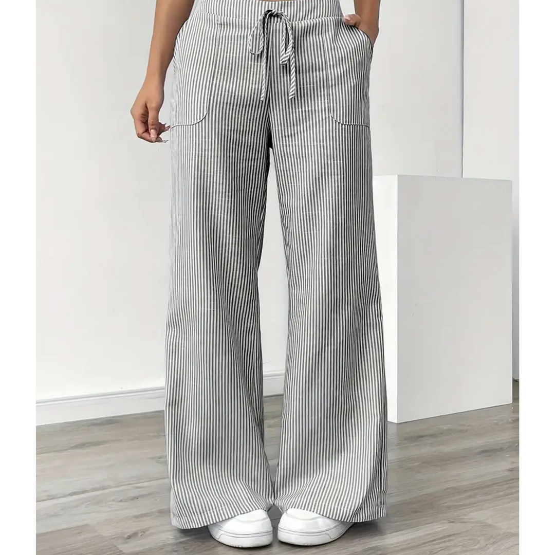 Amber | Striped Trouser With Pockets