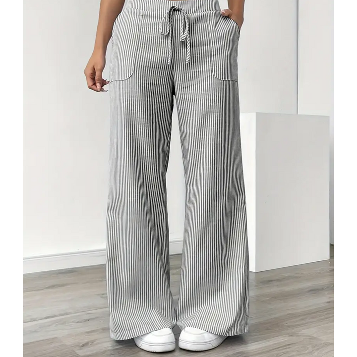 Amber | Striped Trouser With Pockets