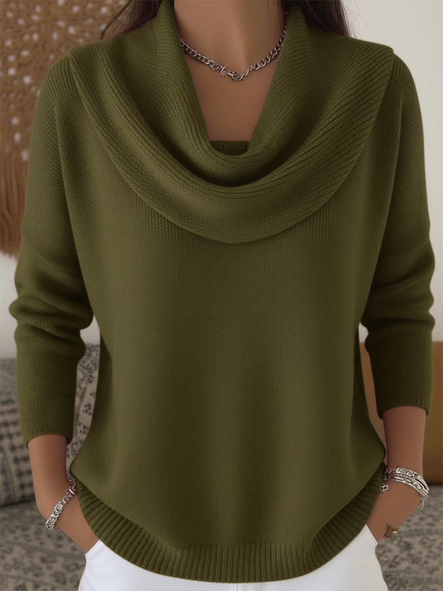 Carolia | Stylish Cowl Collar Jumper