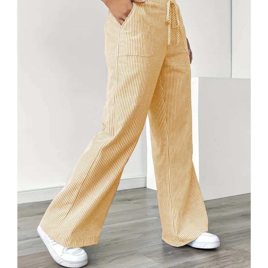 Amber | Striped Trouser With Pockets