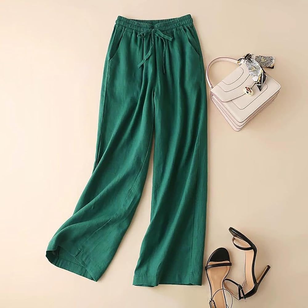 Cherry | Relaxed Drawstring Linen Trousers