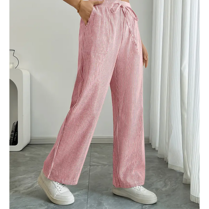 Amber | Striped Trouser With Pockets