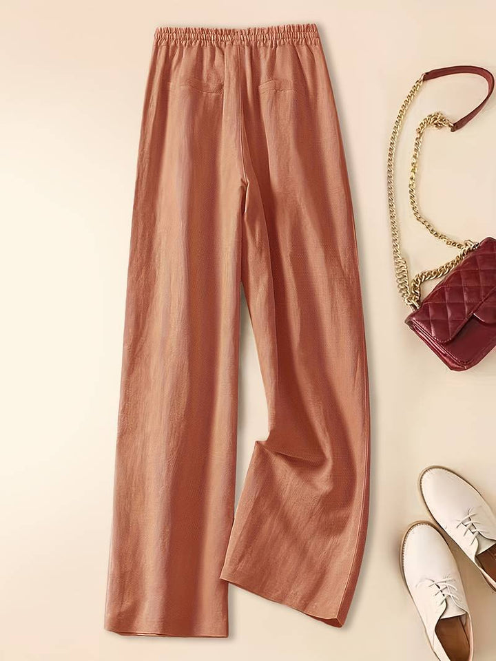 Cherry | Relaxed Drawstring Linen Trousers