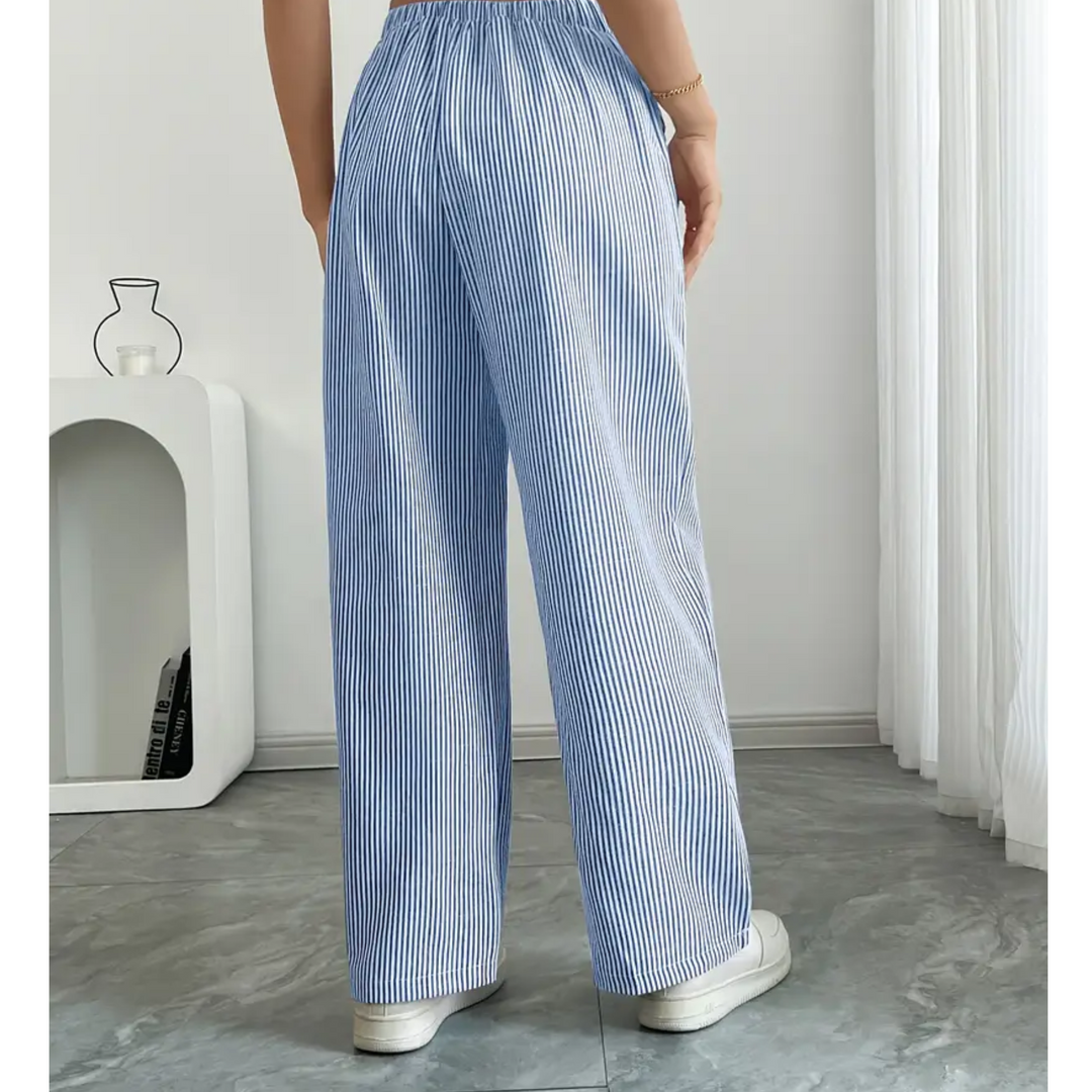 Amber | Striped Trouser With Pockets