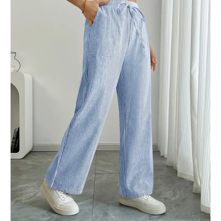 Amber | Striped Trouser With Pockets