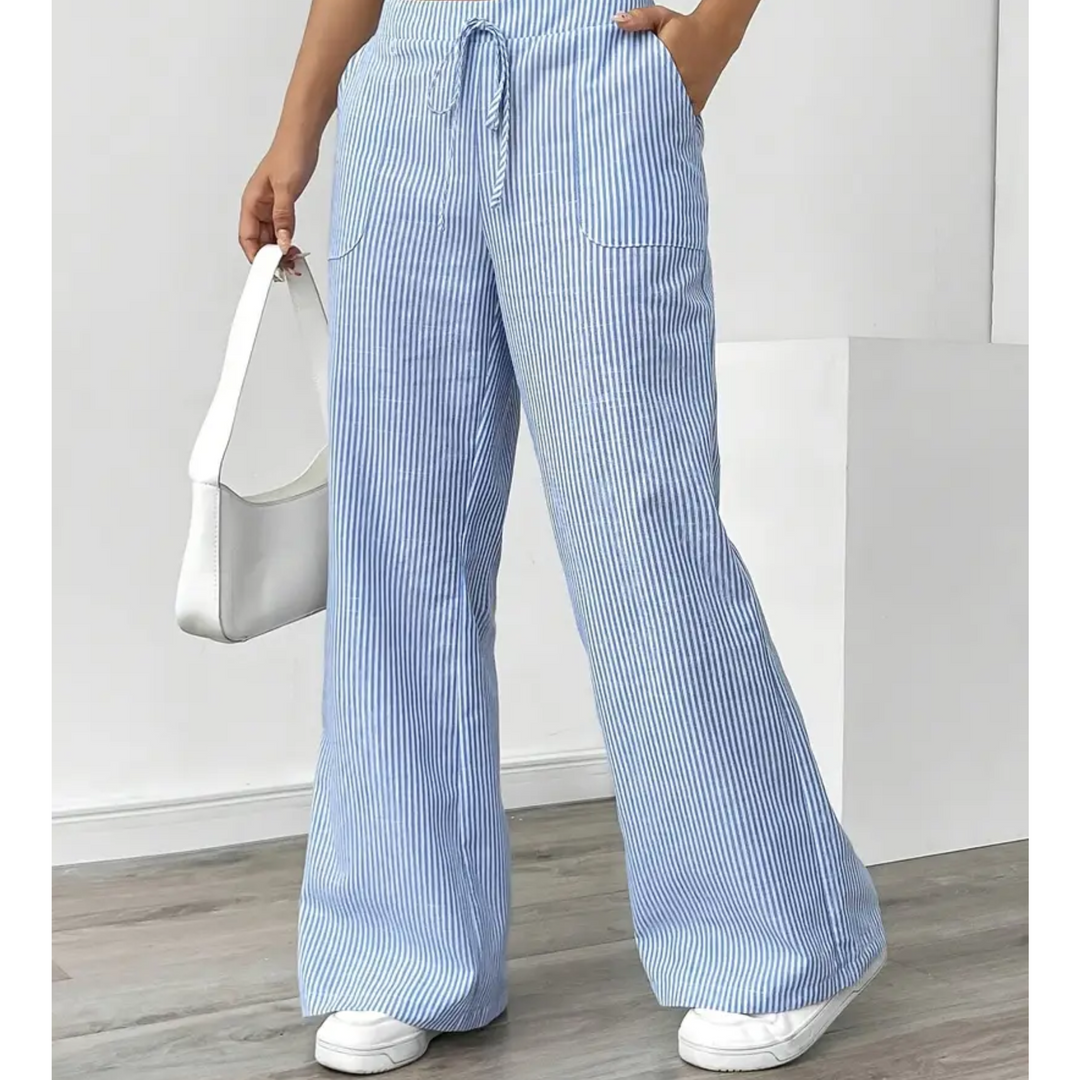 Amber | Striped Trouser With Pockets