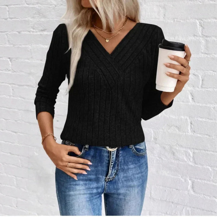 Quinn | Elegant Sunken Stripe Jumper