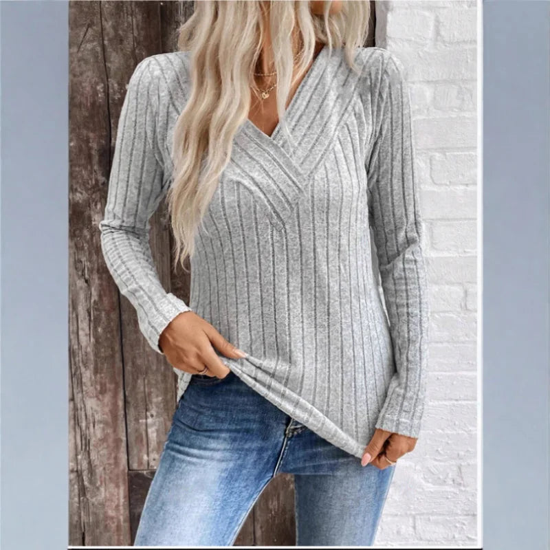 Quinn | Elegant Sunken Stripe Jumper