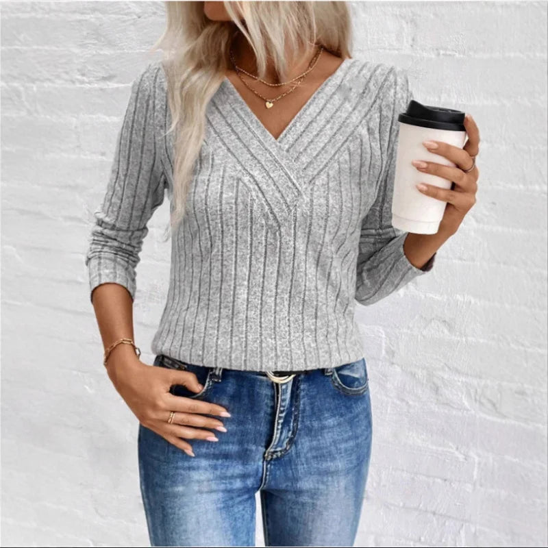 Quinn | Elegant Sunken Stripe Jumper