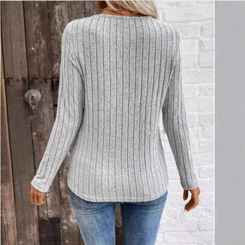 Quinn | Elegant Sunken Stripe Jumper