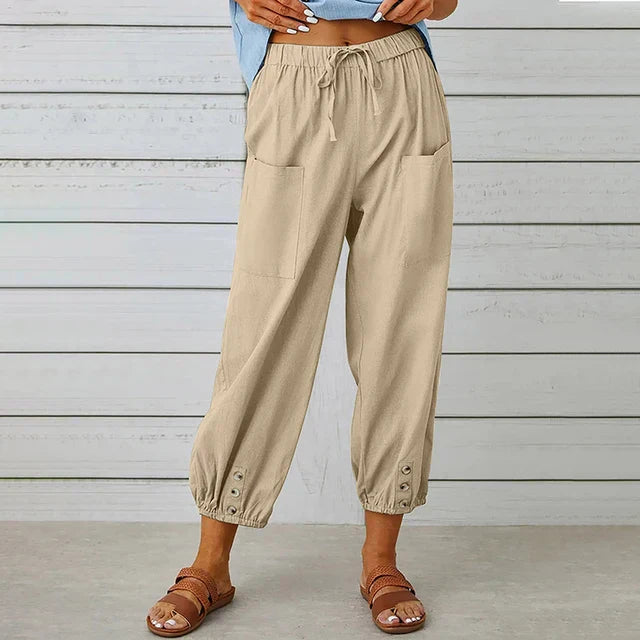 Lena | High Waist Relaxed Trousers