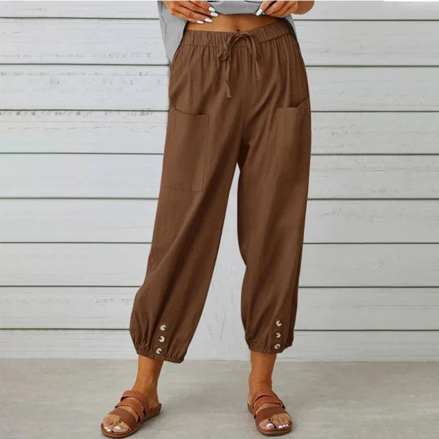Lena | High Waist Relaxed Trousers