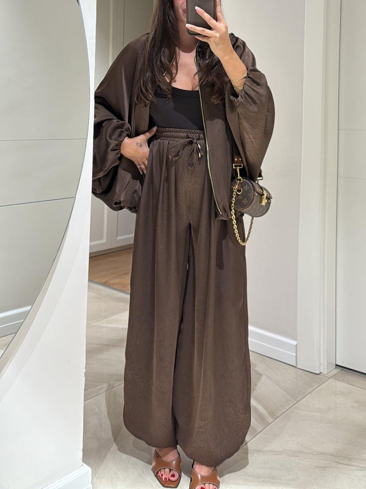 Maribel | Jacket + Drawstring Trousers Casual Two-piece Suit