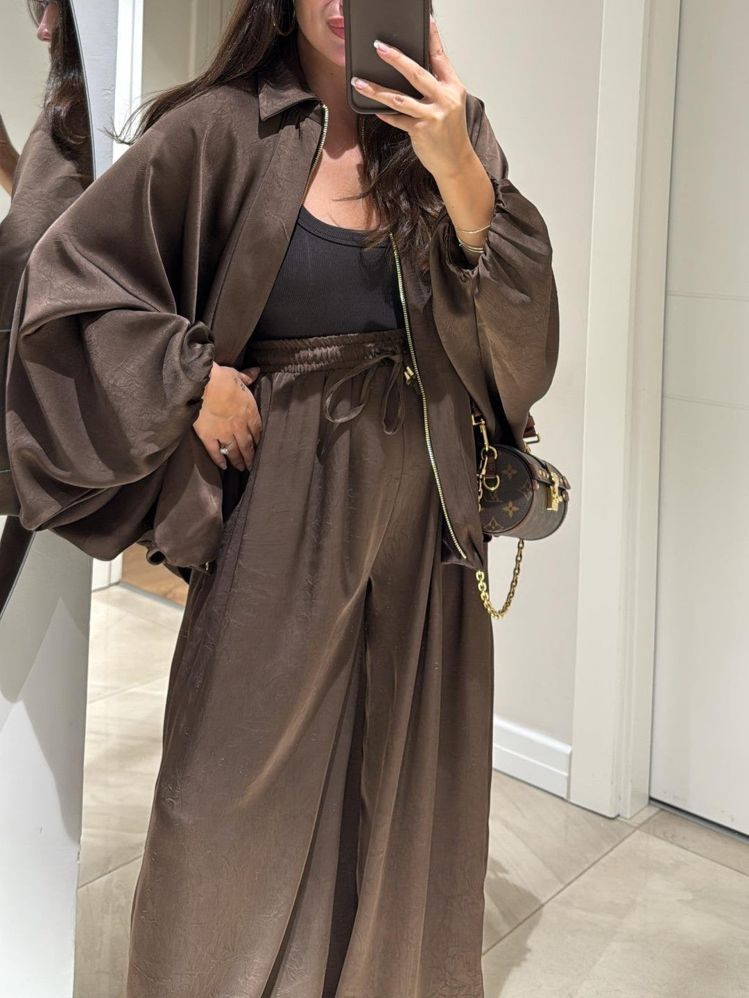 Maribel | Jacket + Drawstring Trousers Casual Two-piece Suit