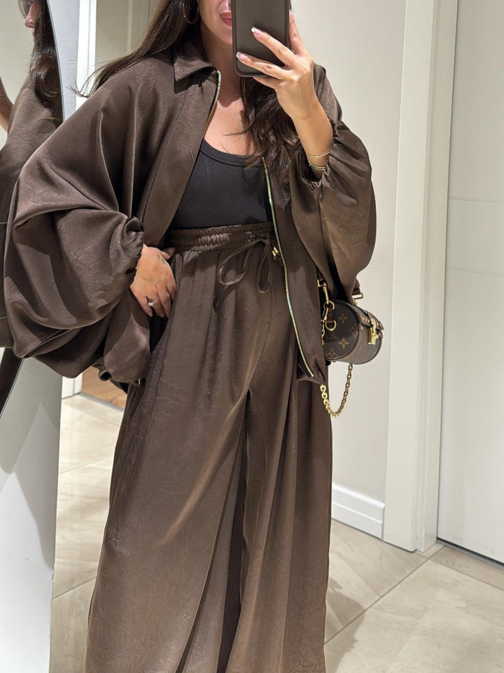 Maribel | Jacket + Drawstring Trousers Casual Two-piece Suit