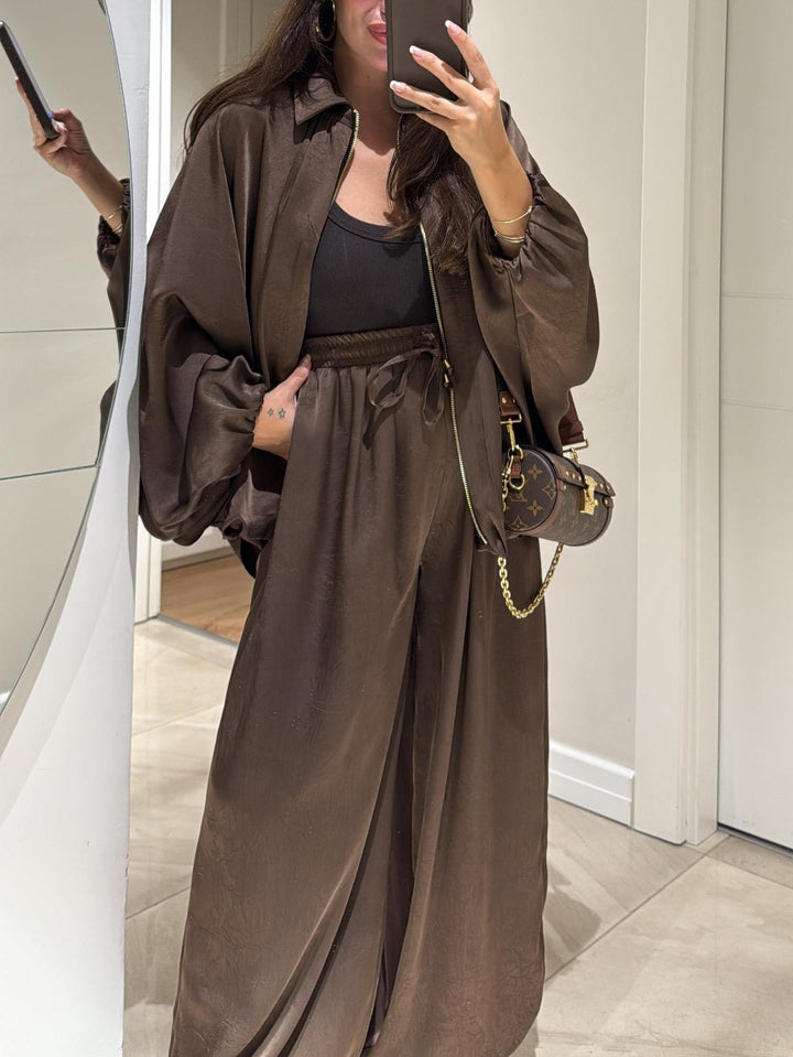 Maribel | Jacket + Drawstring Trousers Casual Two-piece Suit