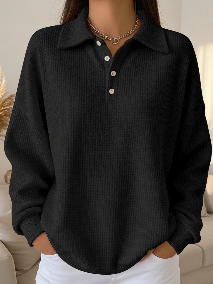 Sky | Textured Polo Jumper