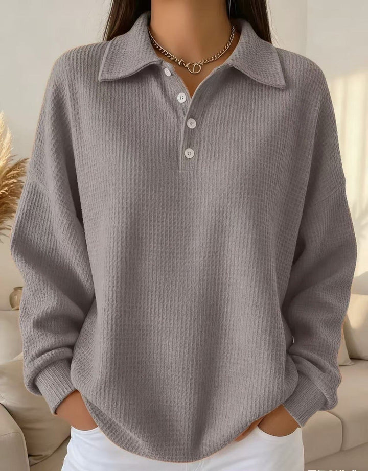 Sky | Textured Polo Jumper