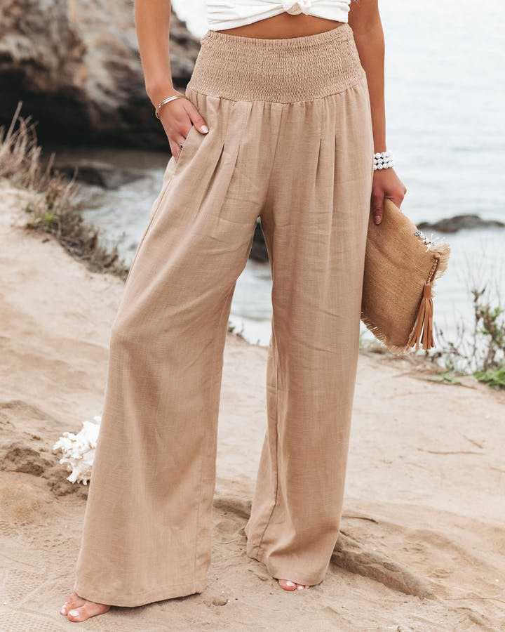 Susan | Palazzo Beach Trousers with Wide Legs
