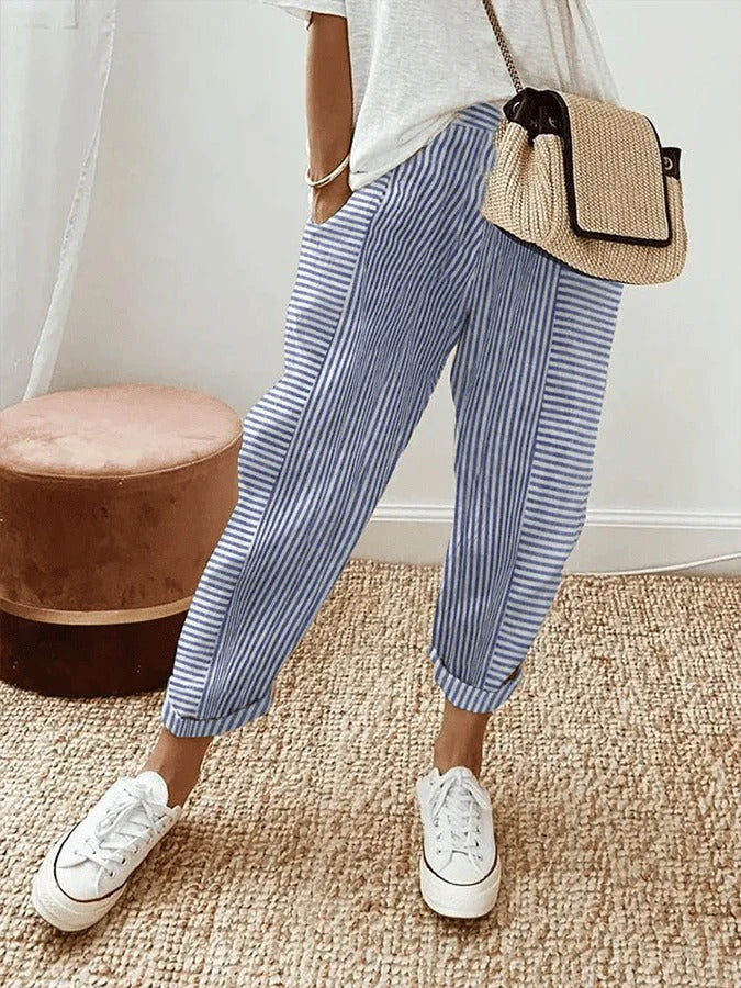 Holly | Striped Trousers